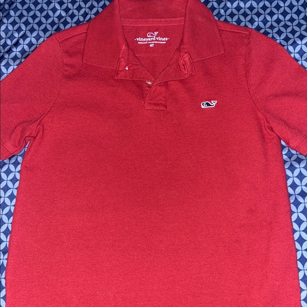 Vineyard Vines Red Boys Polo